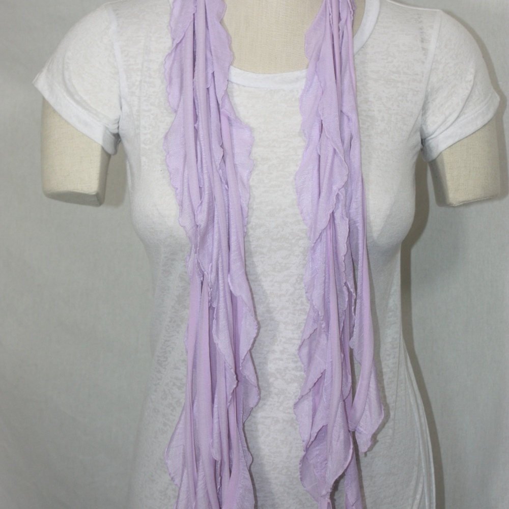 Purple Solid & Patterned Scarf Accessory - Picture 3 of 8